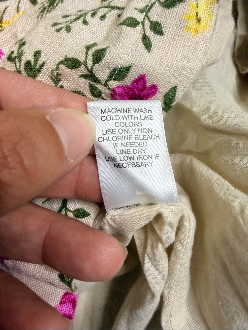 Chelsea & Violet V-Neck Cream Floral Tie-Front Linen-Blend Lined Romper Size XL - Picture 9 of 12